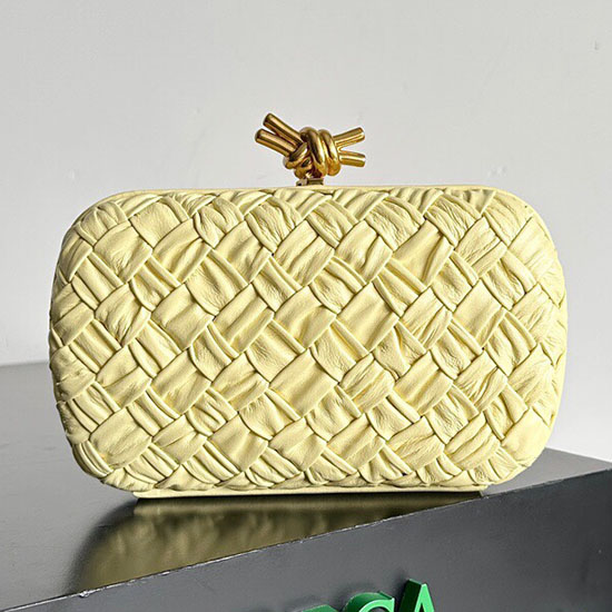 Bottega Veneta Knot Clutch Yellow B717622