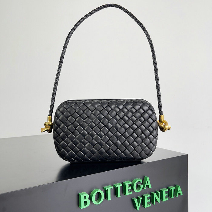 Bottega Veneta Knot Minaudiere Shoulder Bag Black B717623