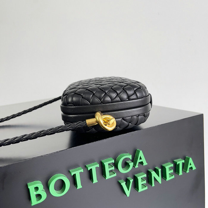 Bottega Veneta Knot Minaudiere Shoulder Bag Black B717623