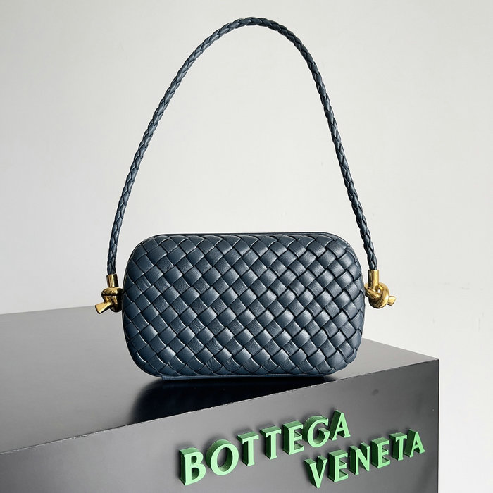 Bottega Veneta Knot Minaudiere Shoulder Bag Blue B717623