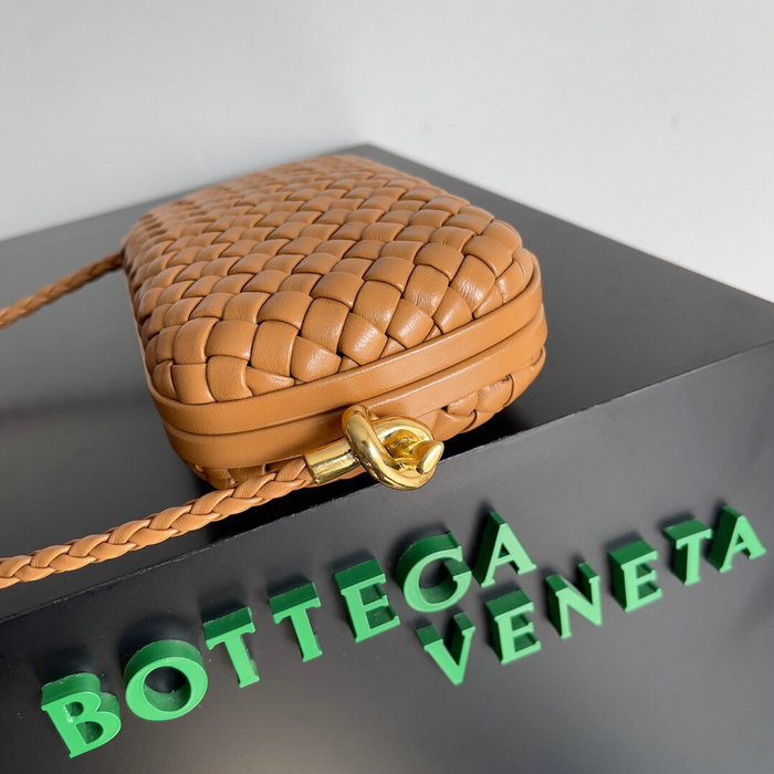 Bottega Veneta Knot Minaudiere Shoulder Bag Brown B717623