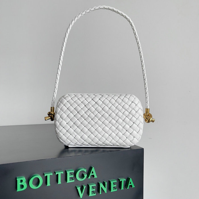 Bottega Veneta Knot Minaudiere Shoulder Bag White B717623