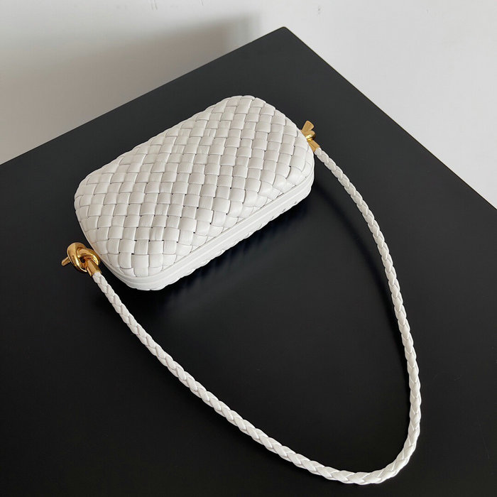 Bottega Veneta Knot Minaudiere Shoulder Bag White B717623