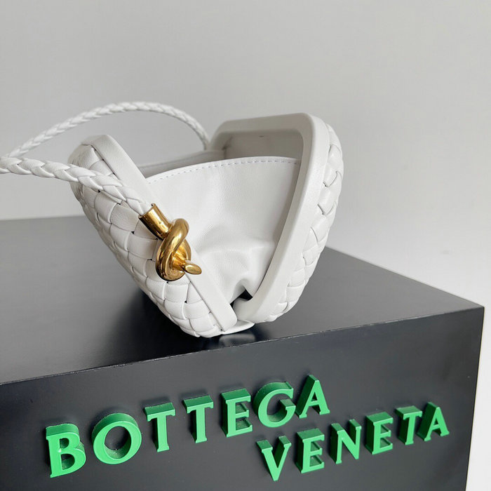 Bottega Veneta Knot Minaudiere Shoulder Bag White B717623