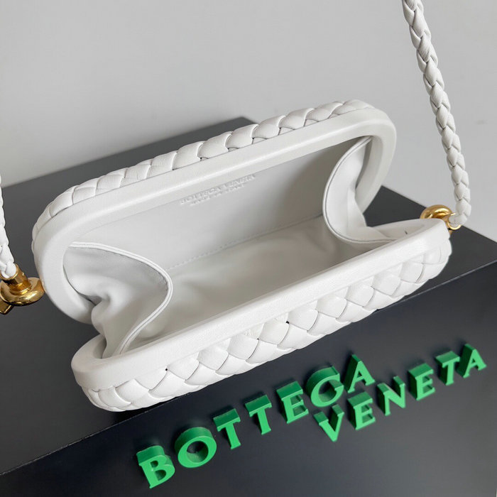 Bottega Veneta Knot Minaudiere Shoulder Bag White B717623