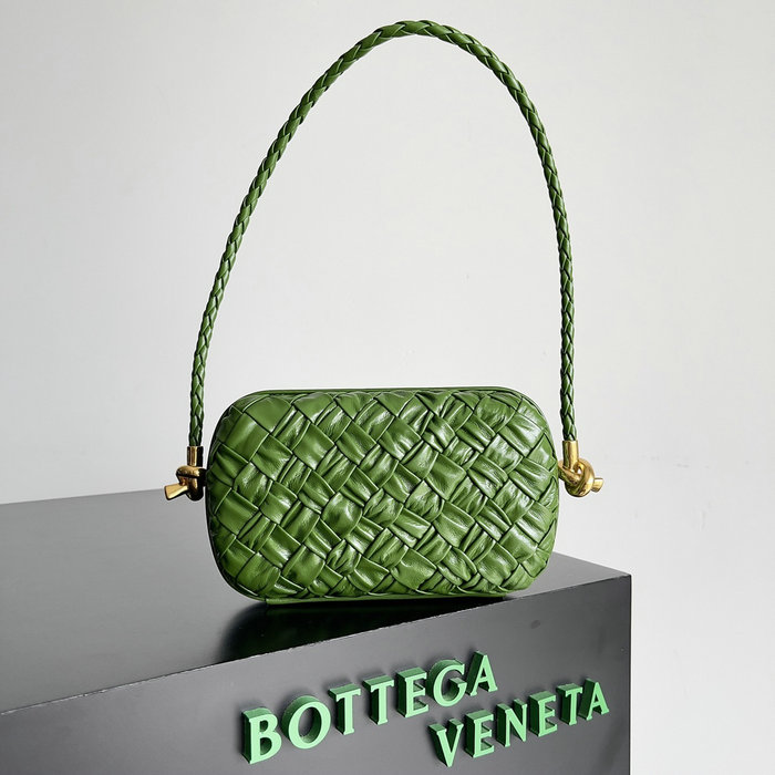 Bottega Veneta Knot On Strap Dark Green B717623