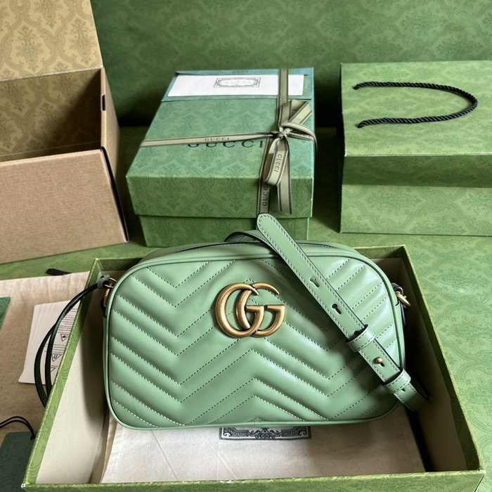 Gucci GG Marmont Small Matelasse Shoulder Bag Green 447632