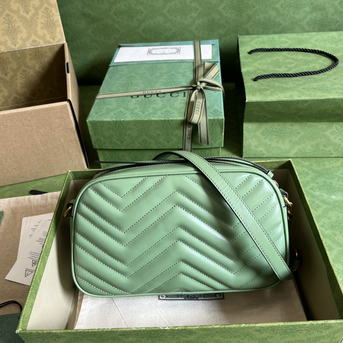 Gucci GG Marmont Small Matelasse Shoulder Bag Green 447632