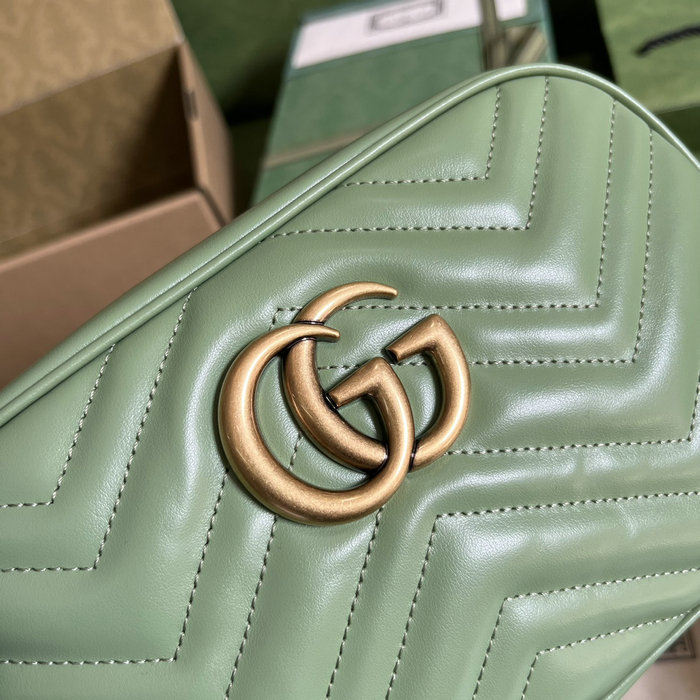 Gucci GG Marmont Small Matelasse Shoulder Bag Green 447632