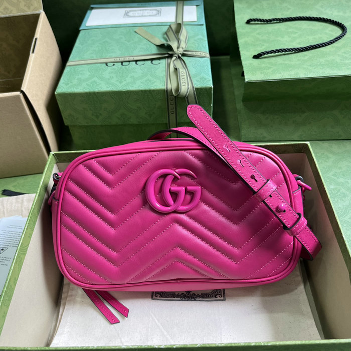 Gucci GG Marmont Small Matelasse Shoulder Bag Pink 447632