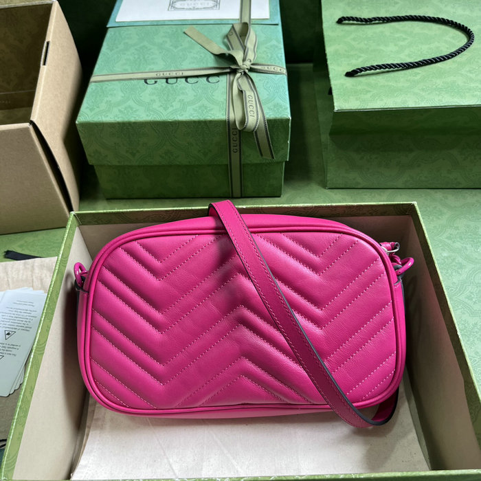 Gucci GG Marmont Small Matelasse Shoulder Bag Pink 447632