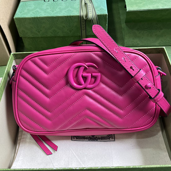 Gucci GG Marmont Small Matelasse Shoulder Bag Pink 447632