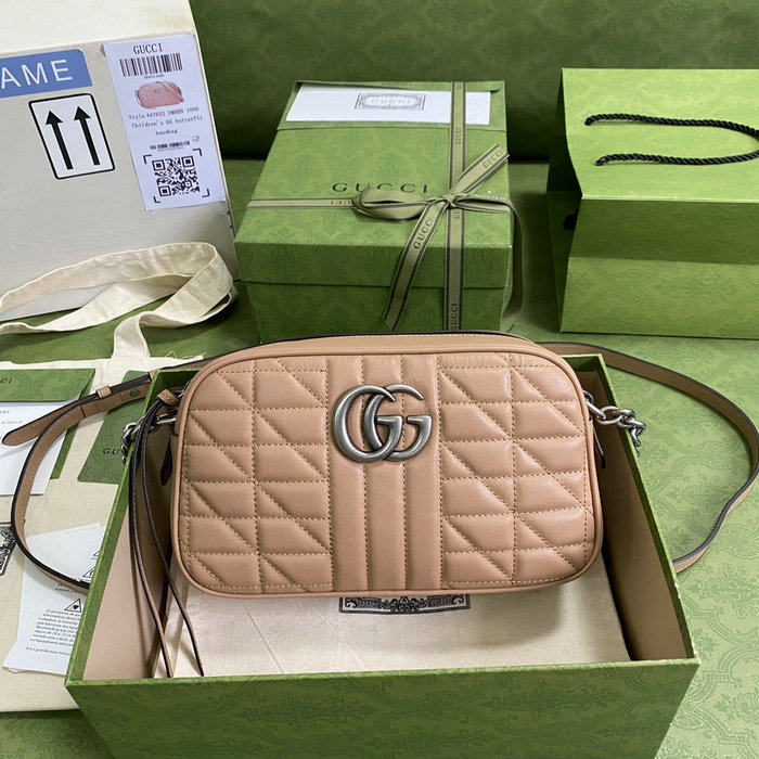 Gucci GG Marmont Small Shoulder Bag Beige 447632