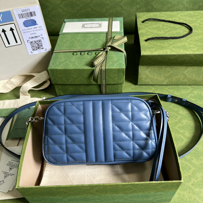 Gucci GG Marmont Small Shoulder Bag Blue 447632