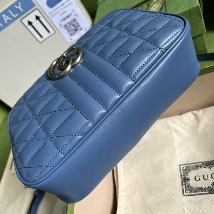 Gucci GG Marmont Small Shoulder Bag Blue 447632