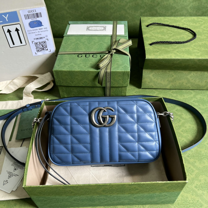 Gucci GG Marmont Small Shoulder Bag Blue 447632