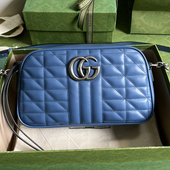 Gucci GG Marmont Small Shoulder Bag Blue 447632