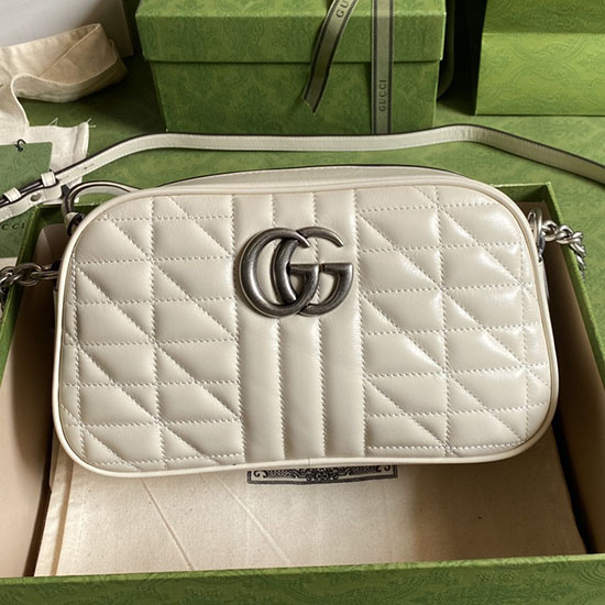 Gucci GG Marmont Small Shoulder Bag White 447632