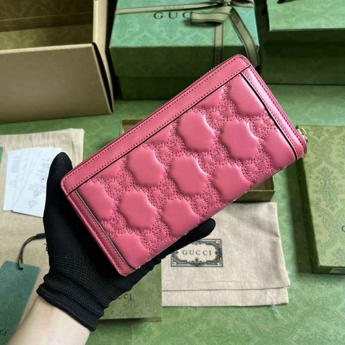 Gucci leather wallet pink 723784