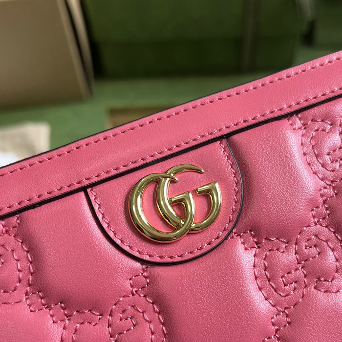 Gucci leather wallet pink 723784