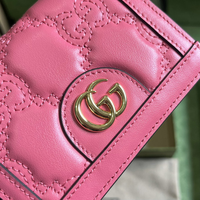 Gucci leather wallet pink 723786