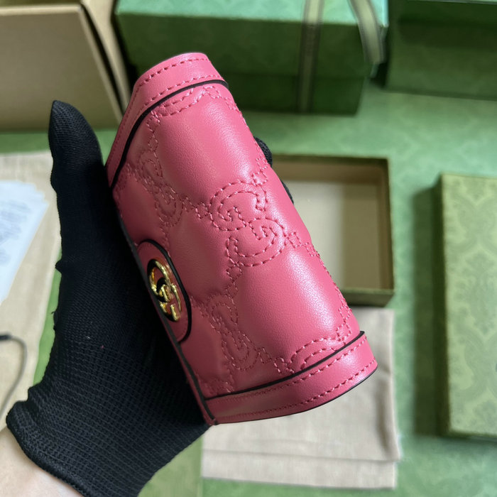 Gucci leather wallet pink 723786