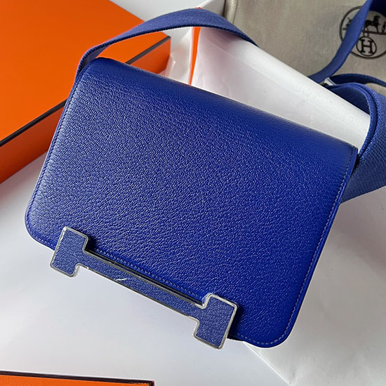 Hermes Geta Chevre Bag Blue Electric HG06211