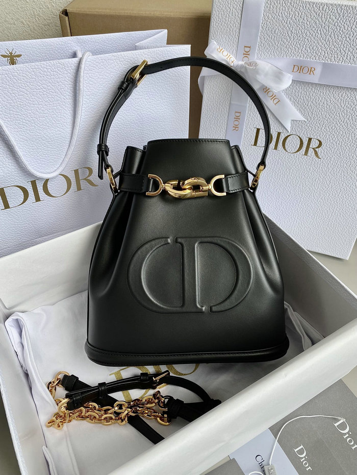 Medium Cest Dior Calfskin Bag Black D7061