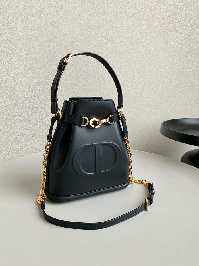 Medium Cest Dior Calfskin Bag Black D7061