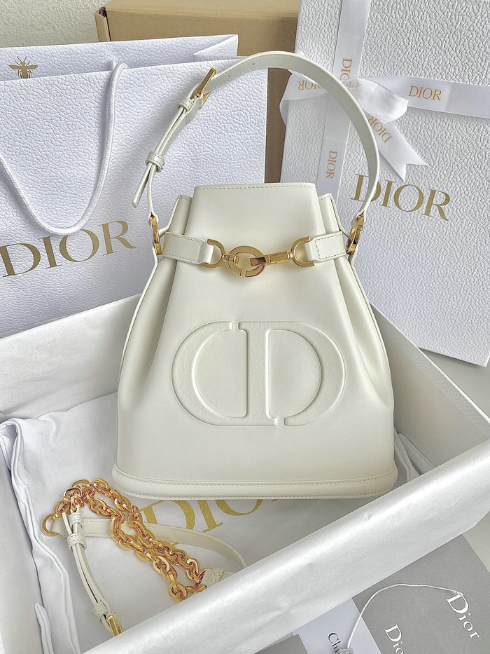 Medium Cest Dior Calfskin Bag White D7061