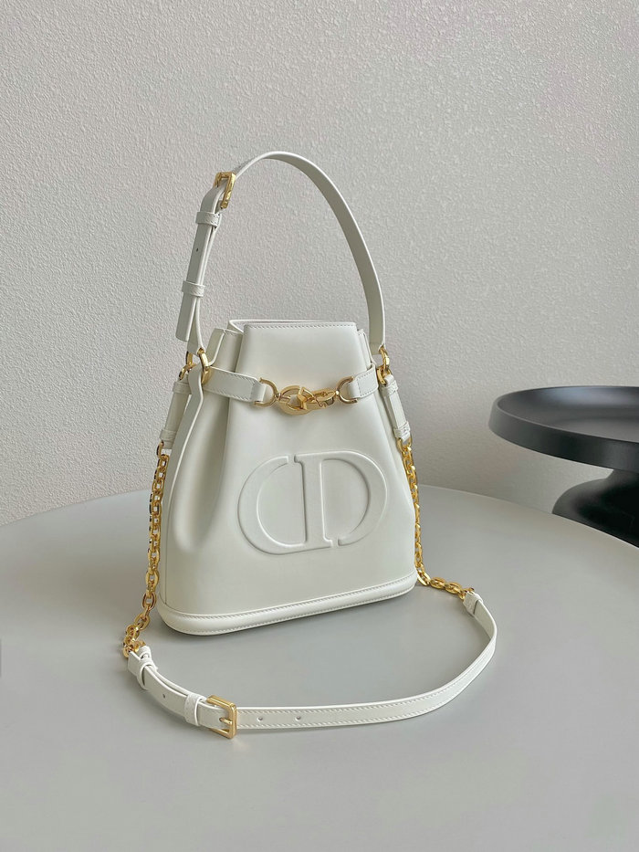 Medium Cest Dior Calfskin Bag White D7061