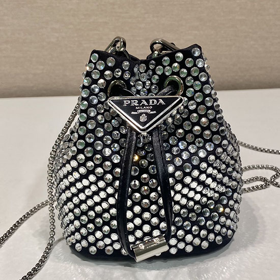 Prada Embellished satin mini-pouch 1NR016