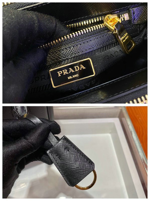 Prada Galleria Saffiano leather mini-bag Black 1BA906