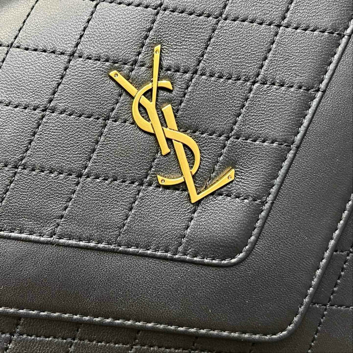 Saint Laurent Lambskin Gaby Satchel Black 668863