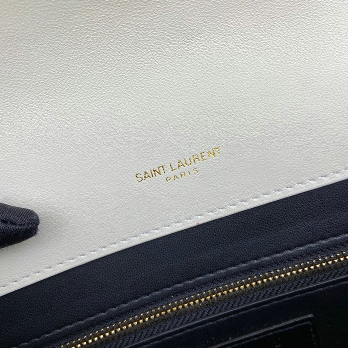 Saint Laurent Lambskin Gaby Satchel White 668863