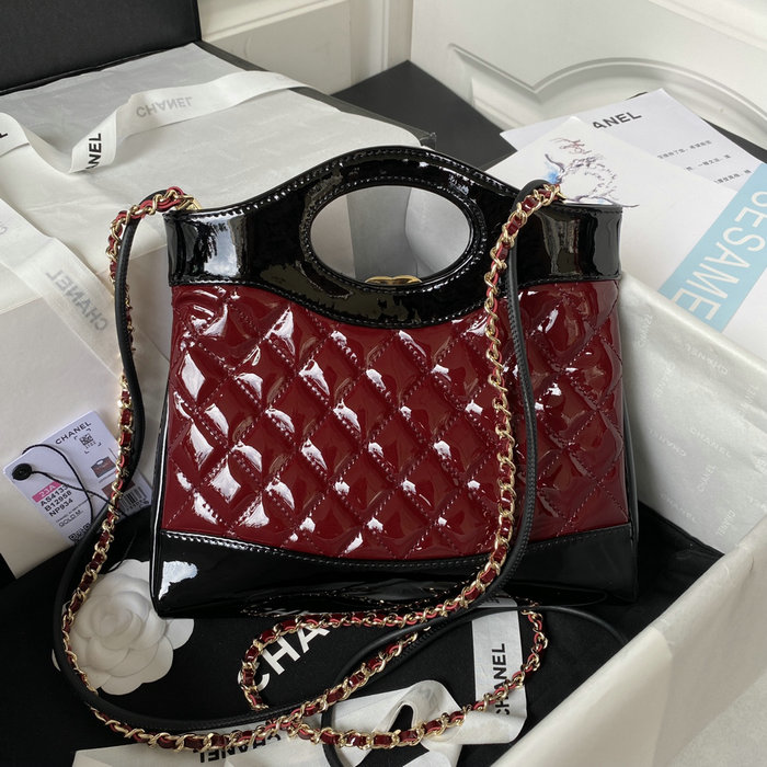 Chanel 31 Mini Shopping Bag Burgundy AS4133