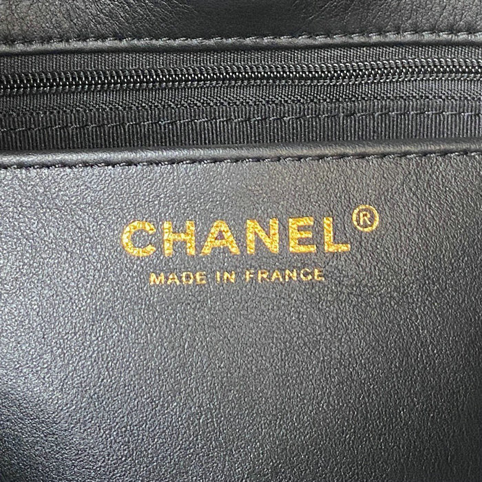 Chanel Calfskin Hobo Bag Black AS4210