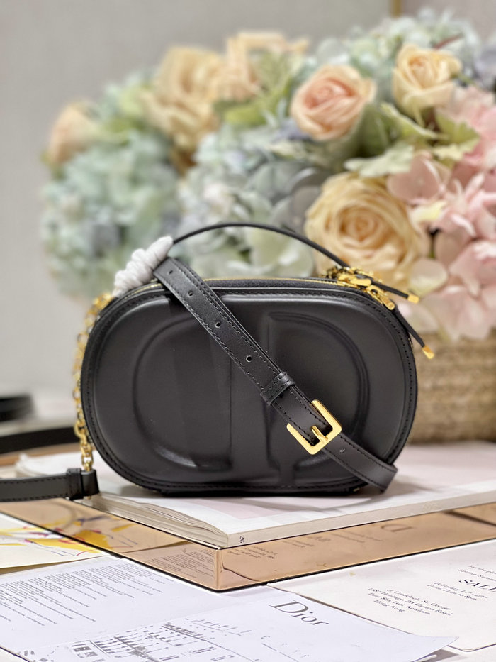 Dior CD Signature Oval Camera Bag Black S2201