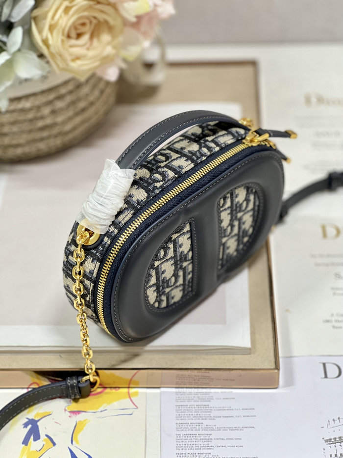 Dior CD Signature Oval Camera Bag Blue S2201