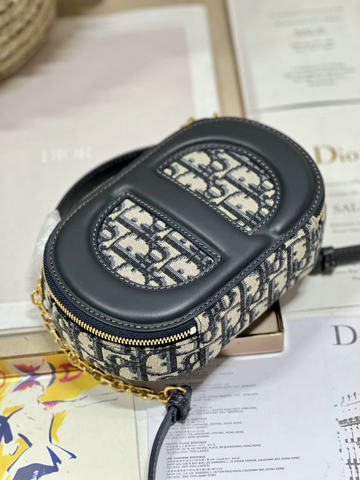 Dior CD Signature Oval Camera Bag Blue S2201