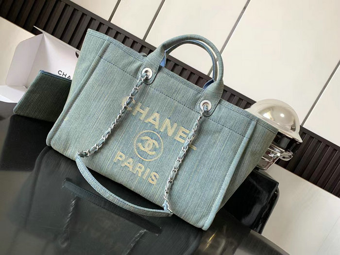 Large Chanel Denim Shopping Bag AS06282