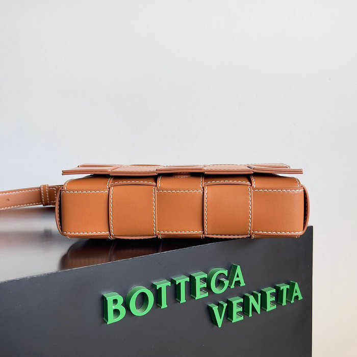 Bottega Veneta Calfskin Cassette Brown B758105