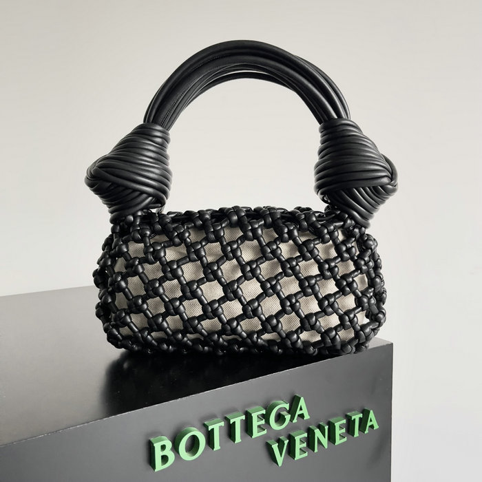 Bottega Veneta Double Knot Top Handle Bag Black B717151