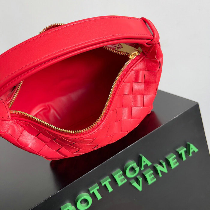Bottega Veneta Intreccio Leather Toiletry Bag Red B754443