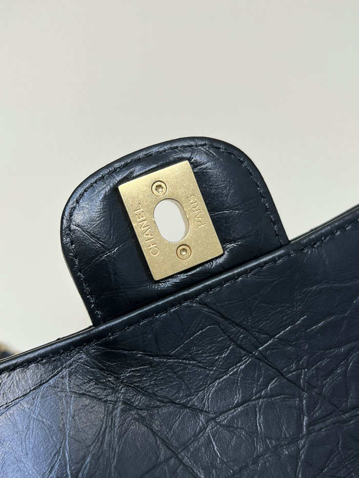 Chanel Aged Calfskin Mini Flap Bag Black AS4051