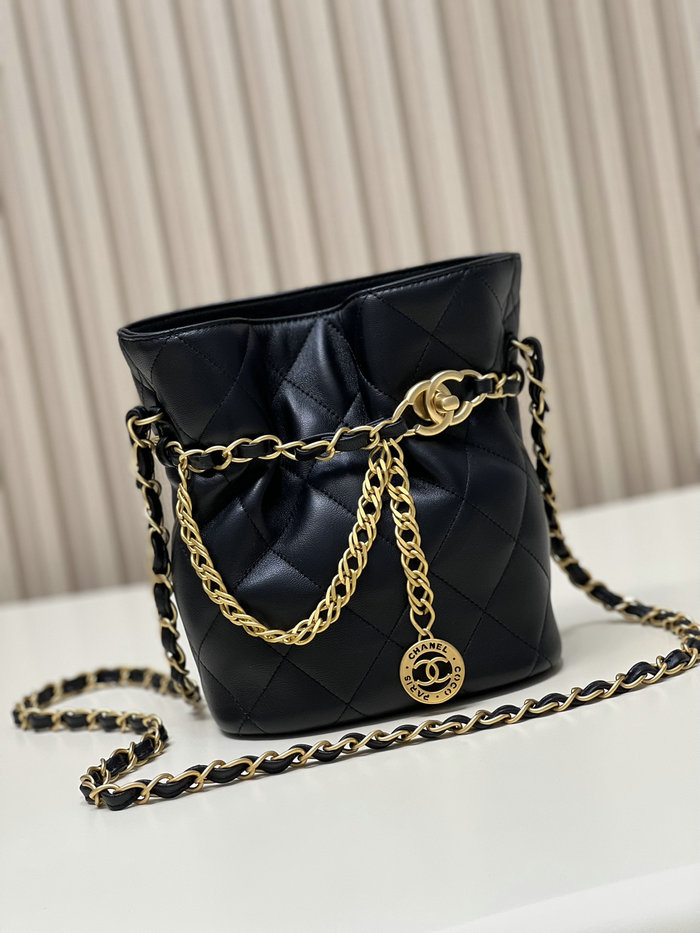 Chanel Lambskin Bucket Bag AS4002