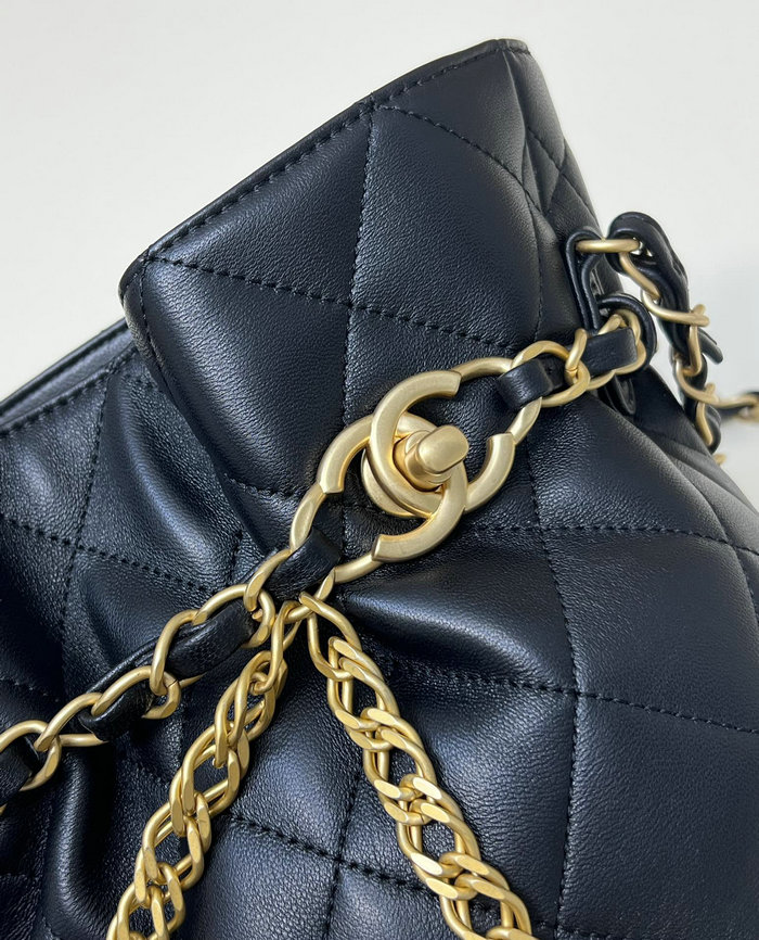 Chanel Lambskin Bucket Bag AS4002
