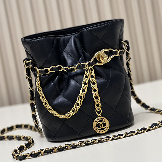 Chanel Lambskin Bucket Bag AS4002