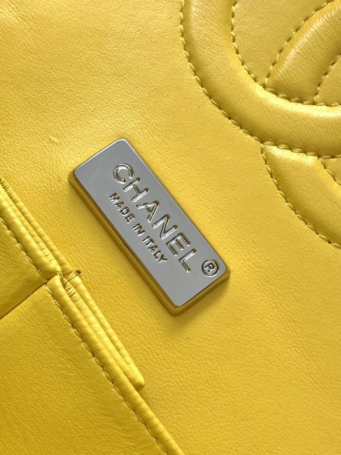 Chanel Tweed Medium Flap Bag Yellow CF1112