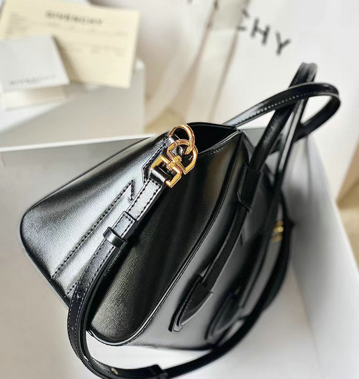 Givenchy Mini Antigona Lock Leather Satchel Black G199115